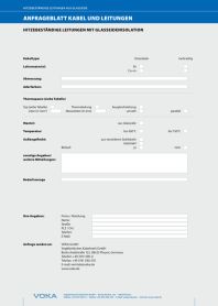 Hitzebeständige Leitungen Anfrageblatt